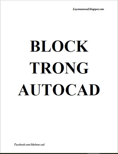 Sử dụng Block trong autocad