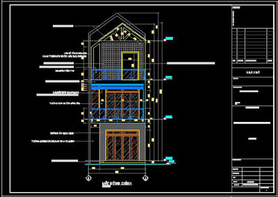 Nhà ở gia đình 3 tầng gồm Kiến trúc + Kết cấu + Điện nước