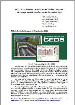 GEO5 trong phân tích các bài toán địa kỹ thuật công trình và áp dụng vào tính toán Tường vây, Tường bản thép