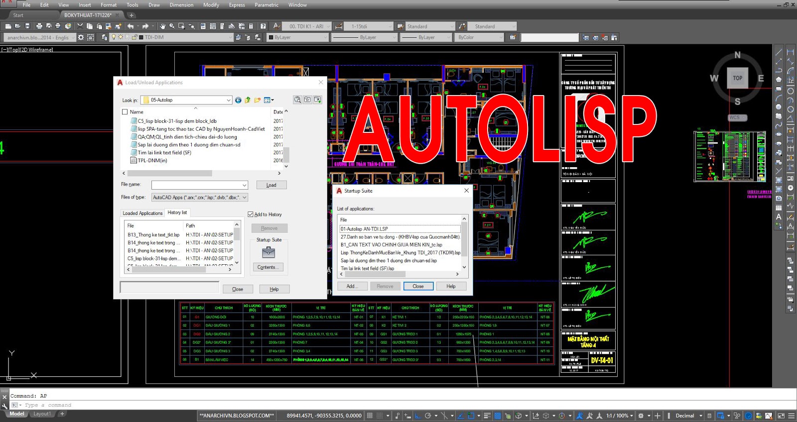 Cách sử dụng AUTOLISP trong AutoCAD