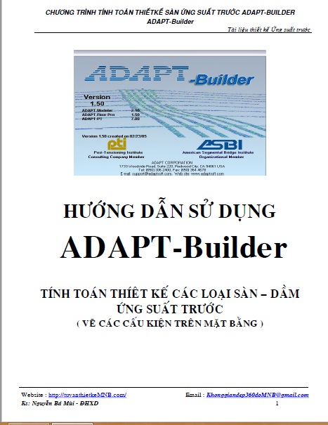 Tính toán thiết kế các loại sàn - dầm ứng suất trước và Hướng dẫn sử dụng ADAPT - Builder