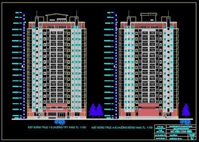 Bản vẽ kiến trúc đồ án tốt nghiệp  chung cư cao 16 tầng